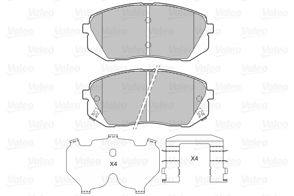 VALEO 601322 Kit pastiglie freno, Freno a disco-Kit pastiglie freno, Freno a disco-Ricambi Euro