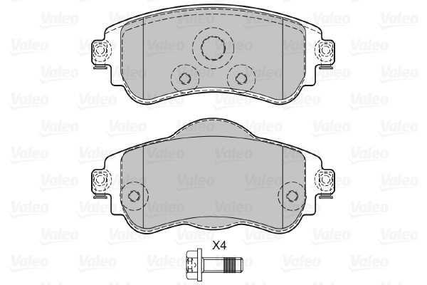 VALEO 601293 Kit pastiglie freno, Freno a disco-Kit pastiglie freno, Freno a disco-Ricambi Euro