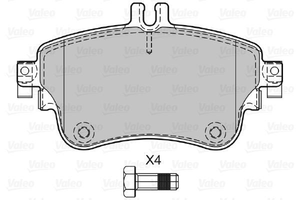 VALEO 601317 Kit pastiglie freno, Freno a disco