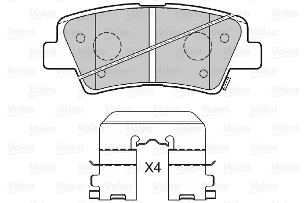 VALEO 601301 Kit pastiglie freno, Freno a disco