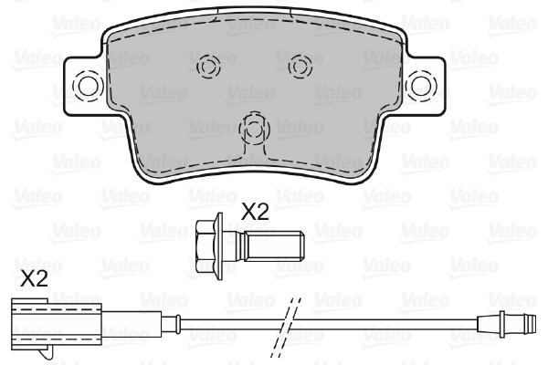 VALEO 601063 Kit pastiglie...