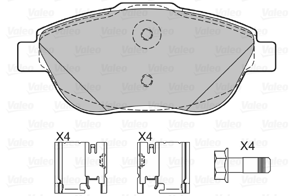 VALEO 601334 Kit pastiglie freno, Freno a disco-Kit pastiglie freno, Freno a disco-Ricambi Euro