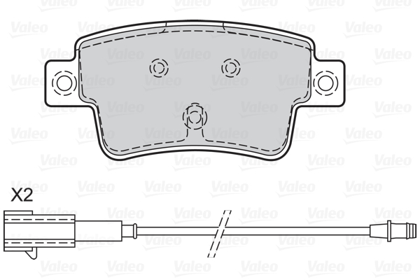 VALEO 302127 Kit pastiglie freno, Freno a disco