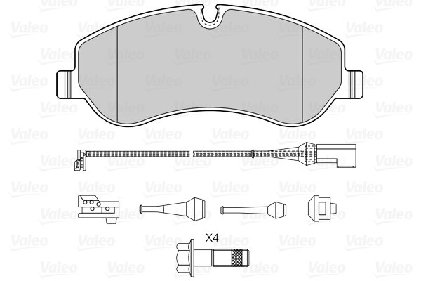 VALEO 601559 Kit pastiglie freno, Freno a disco-Kit pastiglie freno, Freno a disco-Ricambi Euro