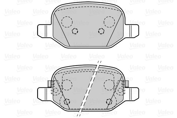 VALEO 601550 Kit pastiglie freno, Freno a disco