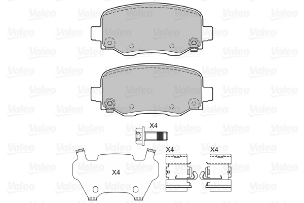 VALEO 601417 Kit pastiglie freno, Freno a disco