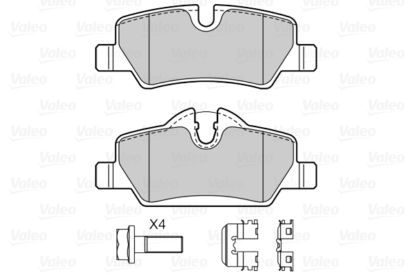 VALEO 601553 Kit pastiglie...