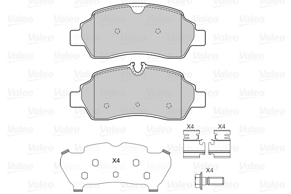 VALEO 601515 Kit pastiglie freno, Freno a disco