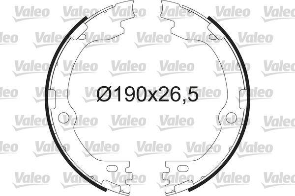 VALEO 564211 Kit ganasce, Freno stazionamento