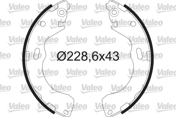 VALEO 564217 Bromsbackar, sats