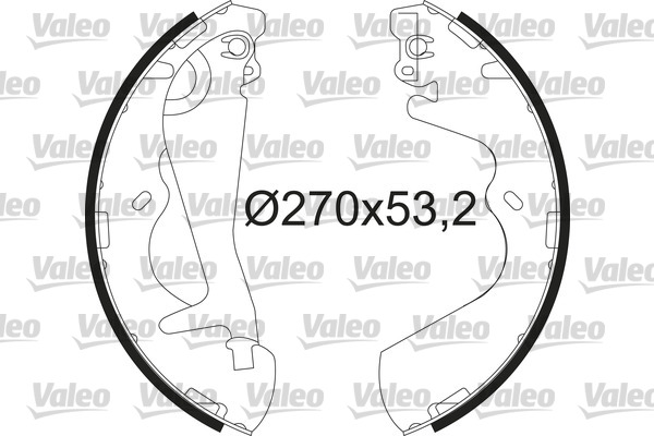 VALEO 564220 Bromsbackar, sats