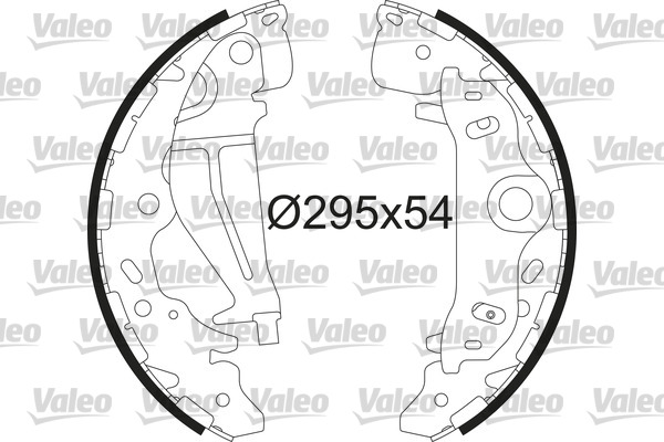 VALEO 564227 Bromsbackar, sats