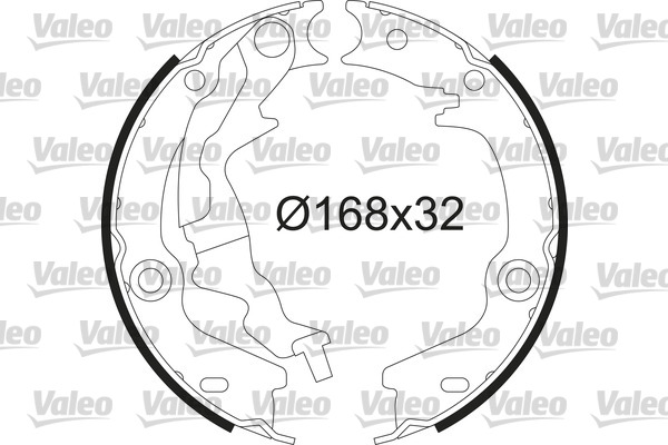 VALEO 564229 Bromsbackar, sats