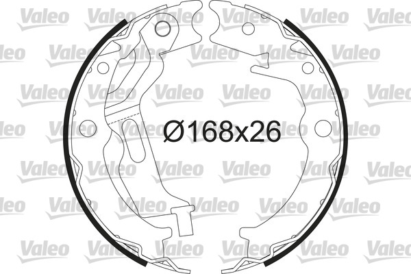 VALEO 564232 Bromsbackar, sats