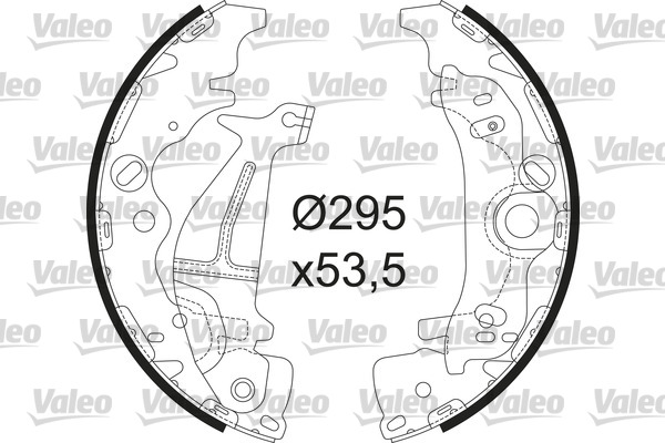 VALEO 564237 Bromsbackar, sats