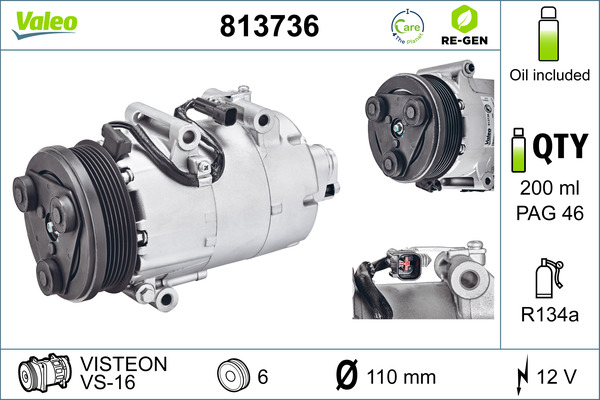 MAHLE ACP 811 000S Kompressor, klimaanlegg