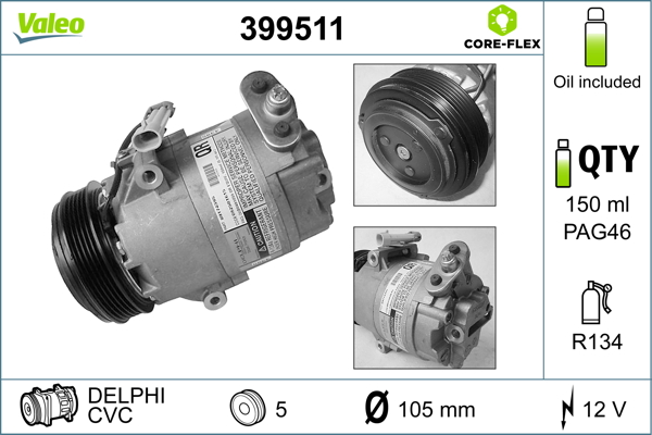 VALEO 399511 Compressore,...