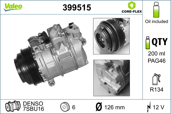 VALEO 399515 Compressore,...
