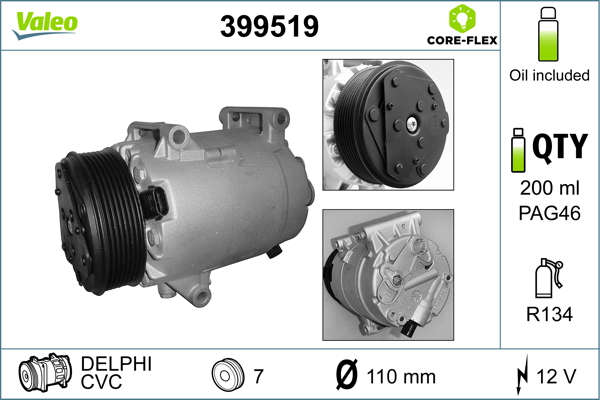 VALEO 399519 Compressore,...