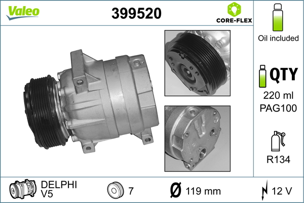 VALEO 399520 Compressore,...