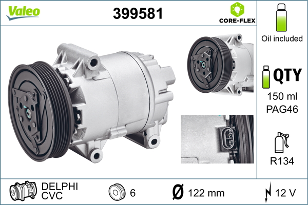 VALEO 399581 Compressore,...