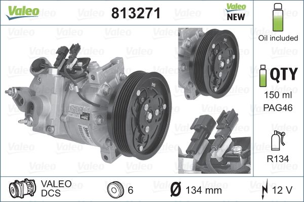 VALEO 813271 Compressore,...