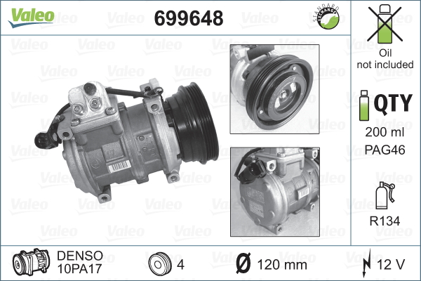 VALEO 699648 Kompresor,...