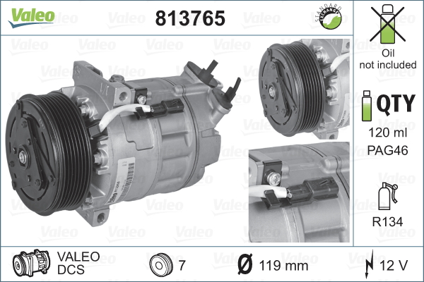 VALEO 813765 Compressore, Climatizzatore