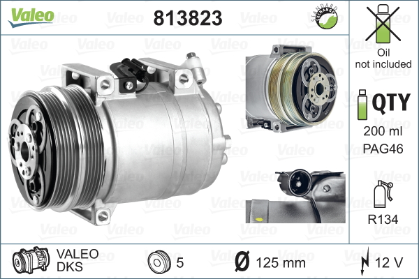 VALEO 813823 Compressore, Climatizzatore