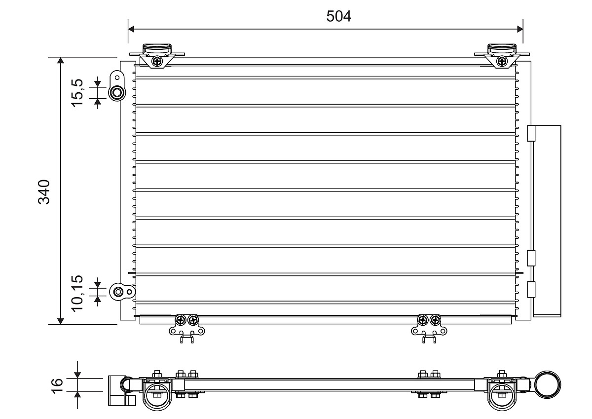 VALEO 812724 Συμπυκνωτής, σύστ. κλιματισμού for TOYOTA