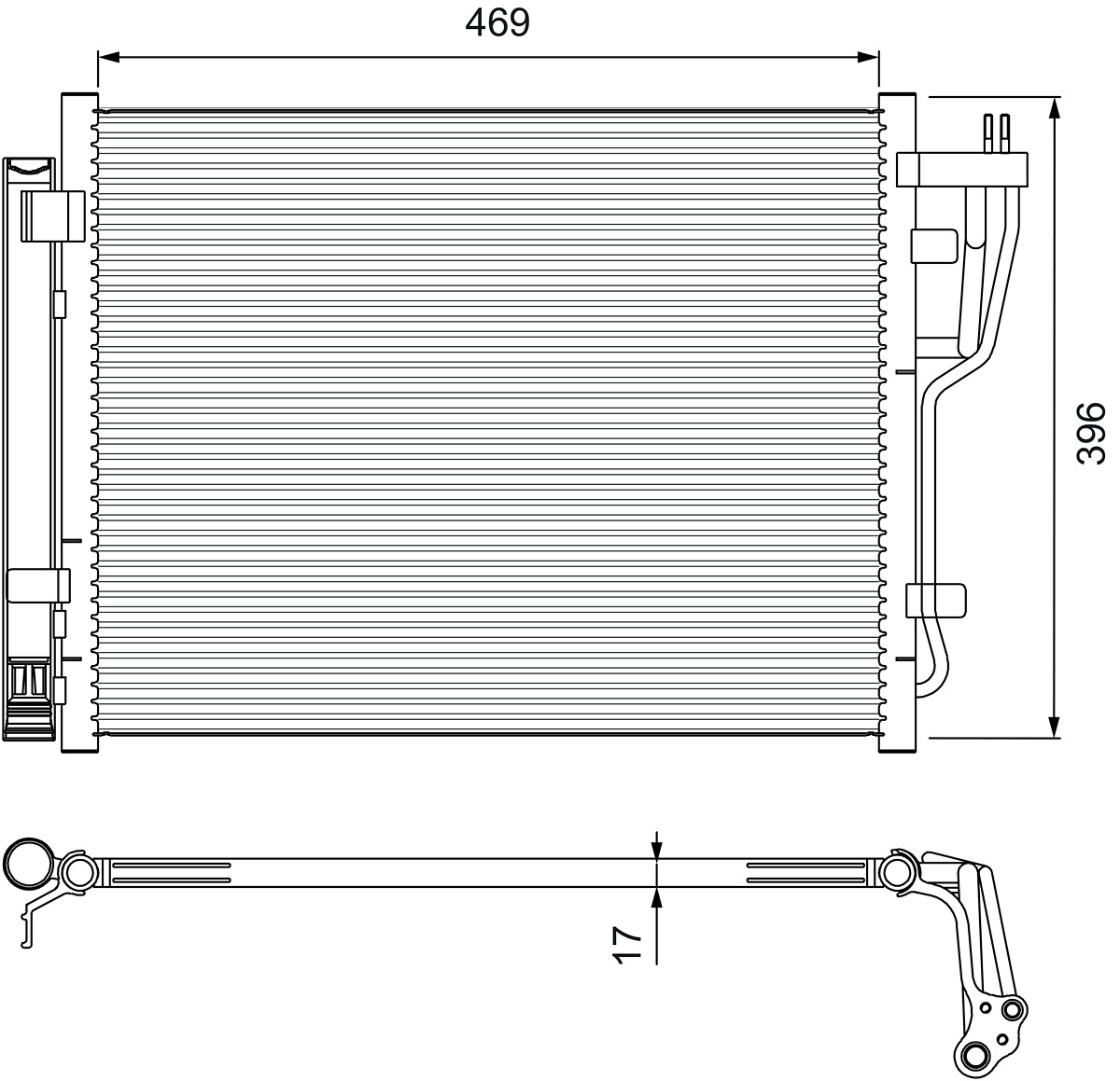 VALEO 814070 Συμπυκνωτής, σύστ. κλιματισμού for HYUNDAI KIA