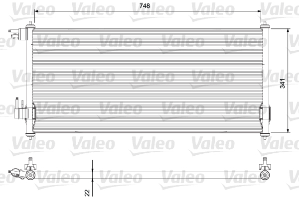 VALEO 814383 Condensatore, Climatizzatore-Condensatore, Climatizzatore-Ricambi Euro