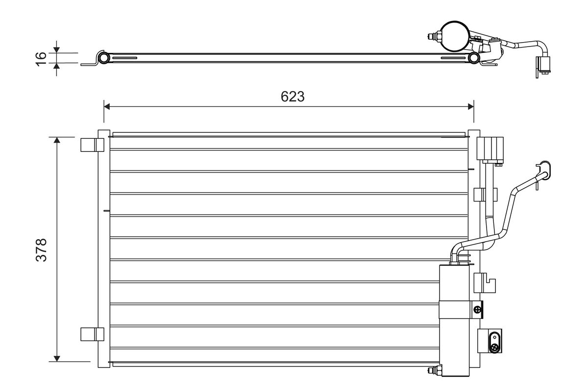 VALEO 822733 Συμπυκνωτής,...