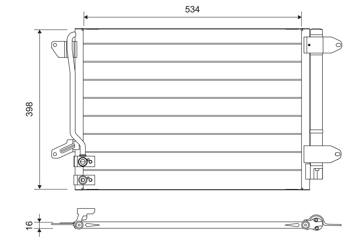VALEO 822751 Condenser, air conditioning for VW