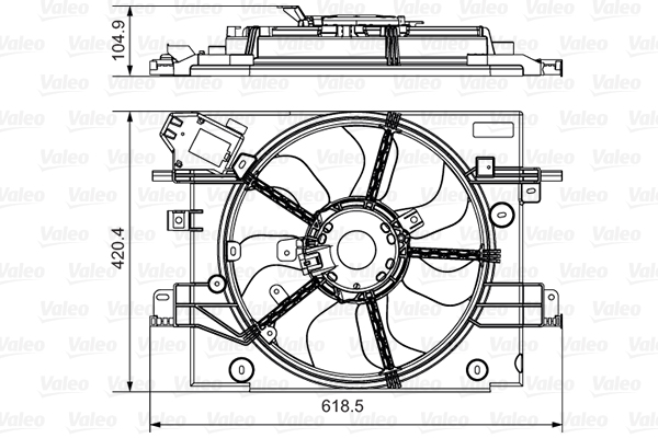 VALEO 696880 Ventola, Raffreddamento motore-Ventola, Raffreddamento motore-Ricambi Euro