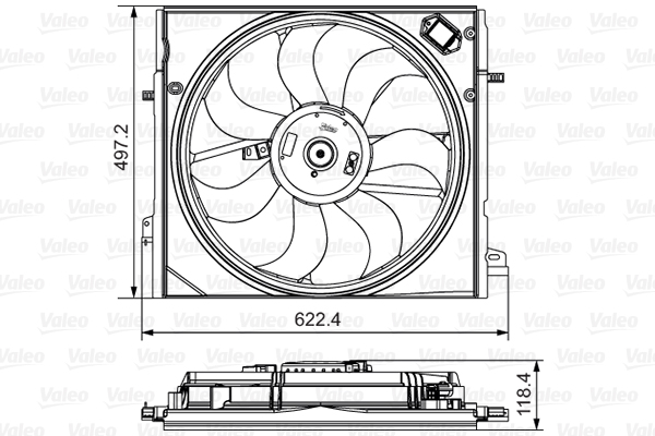 VALEO 698582 Ventola, Raffreddamento motore-Ventola, Raffreddamento motore-Ricambi Euro