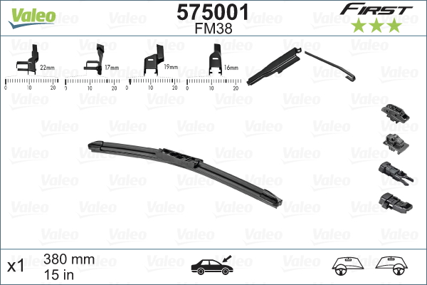 VALEO 575001 Spazzola tergi-Spazzola tergi-Ricambi Euro