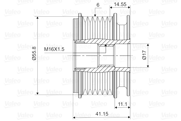 VALEO 588001 Dispositivo ruota libera alternatore