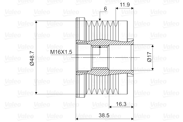 VALEO 588029 Dispositivo ruota libera alternatore