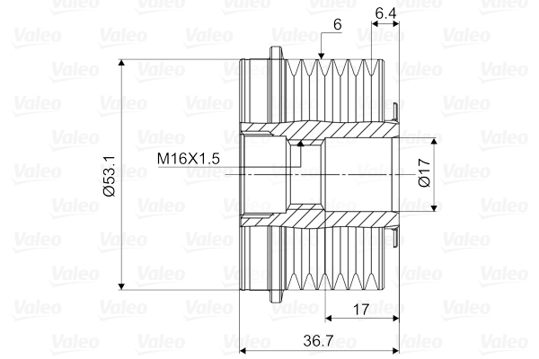 VALEO 588065 Dispositivo ruota libera alternatore