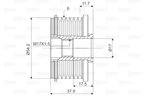 VALEO 588110 Dispositivo ruota libera alternatore