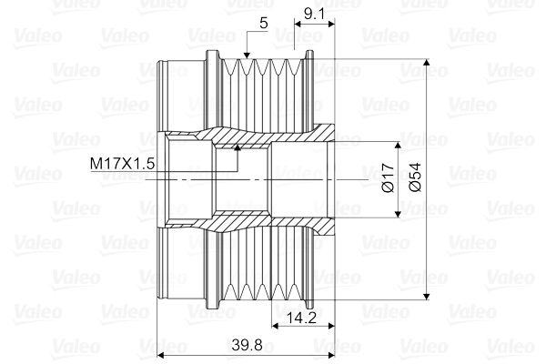 VALEO 588111 Dispositivo ruota libera alternatore