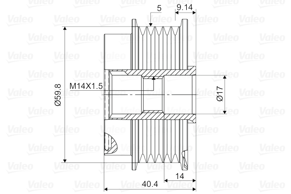 VALEO 588115 Dispositivo ruota libera alternatore