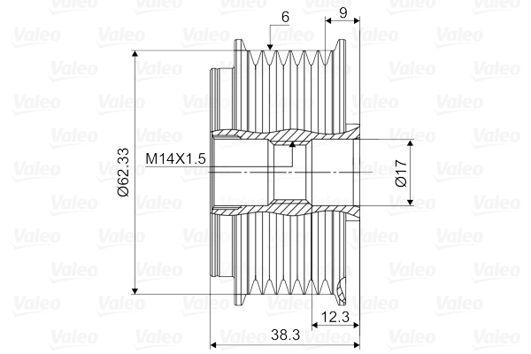 VALEO 588127 Dispositivo ruota libera alternatore