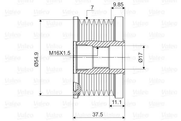 VALEO 588135 Dispositivo ruota libera alternatore