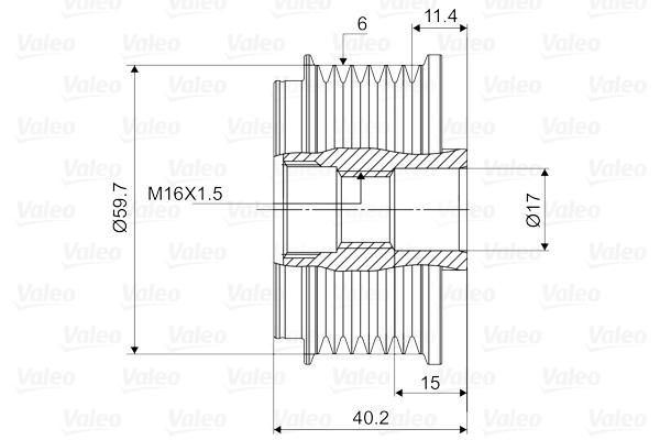 VALEO 588136 Dispositivo ruota libera alternatore