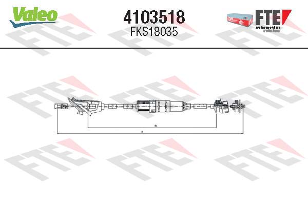 VALEO 4103518 FTE CLUTCH ACTUATION Cable Pull, clutch control for PEUGEOT