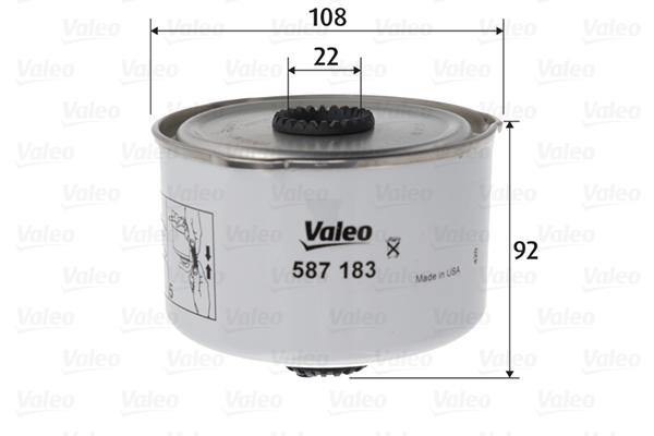 VALEO 587183 Üzemanyagszűrő LAND ROVER
