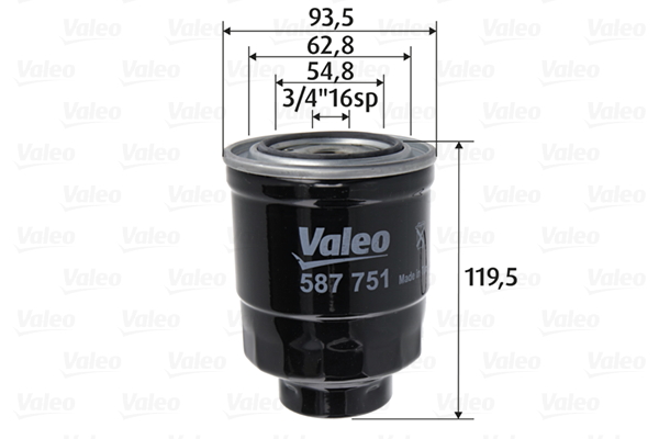 VALEO 587751 Üzemanyagszűrő TOYOTA