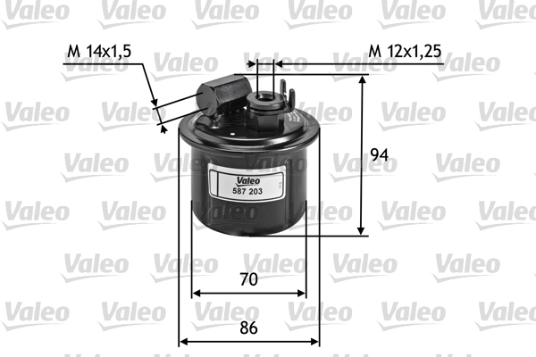 VALEO 587203 palivovy filtr